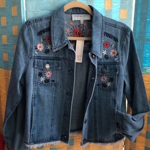 Cupcakes and Cashmere denim jean jacket Large NEW